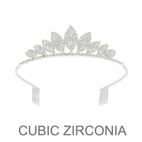 LEAF CZ CROWN TIARA